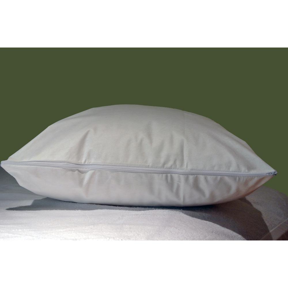 Pair of Pillow Protectors Zipped Water Resistant Anti Allergenic Dust Mite Proof