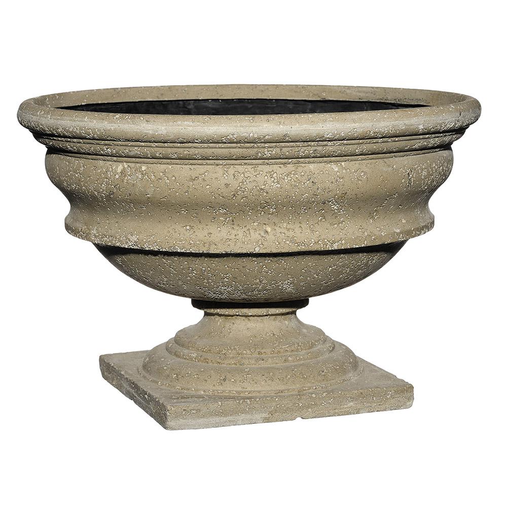 Classic Home & Garden Baroque 26 in. Natural LavaStone Urn Planter-LS6476 - The Home Depot