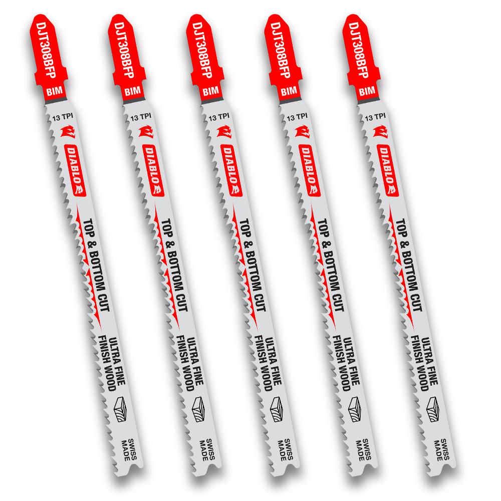 Diablo 4-5/8 in. Bi-Metal T-Shank Jig Saw Blade 13 TPI 5 pk