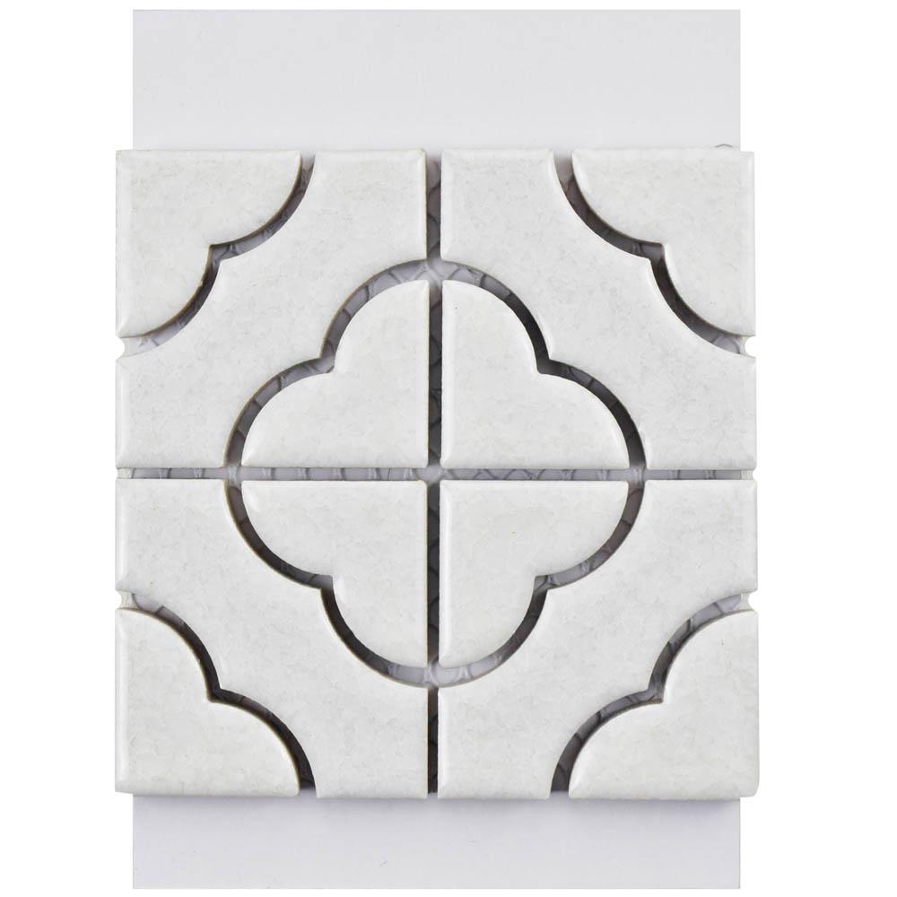 Merola Tile Palace White Porcelain Mosaic 3 In X 4 Sample Merola Tile Palace White Porcelain Mosaic 3 In X 4 Sample