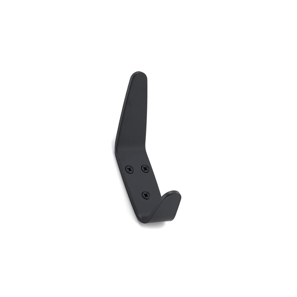 Richelieu Hardware 51/4 in. (133 mm) Matte Black Decorative Hook2375FBV The Home Depot