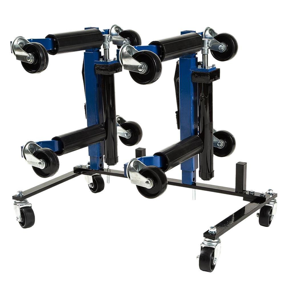 Capri Tools 1500 lb. 9 in. Hydraulic Car Wheel Dolly with Stand (4Pack