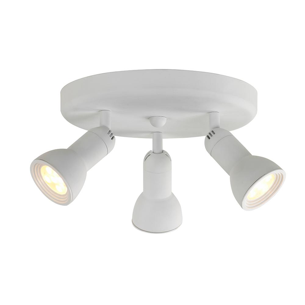 Hampton Bay 10 In 3 Light White Integrated Led Track Lighting