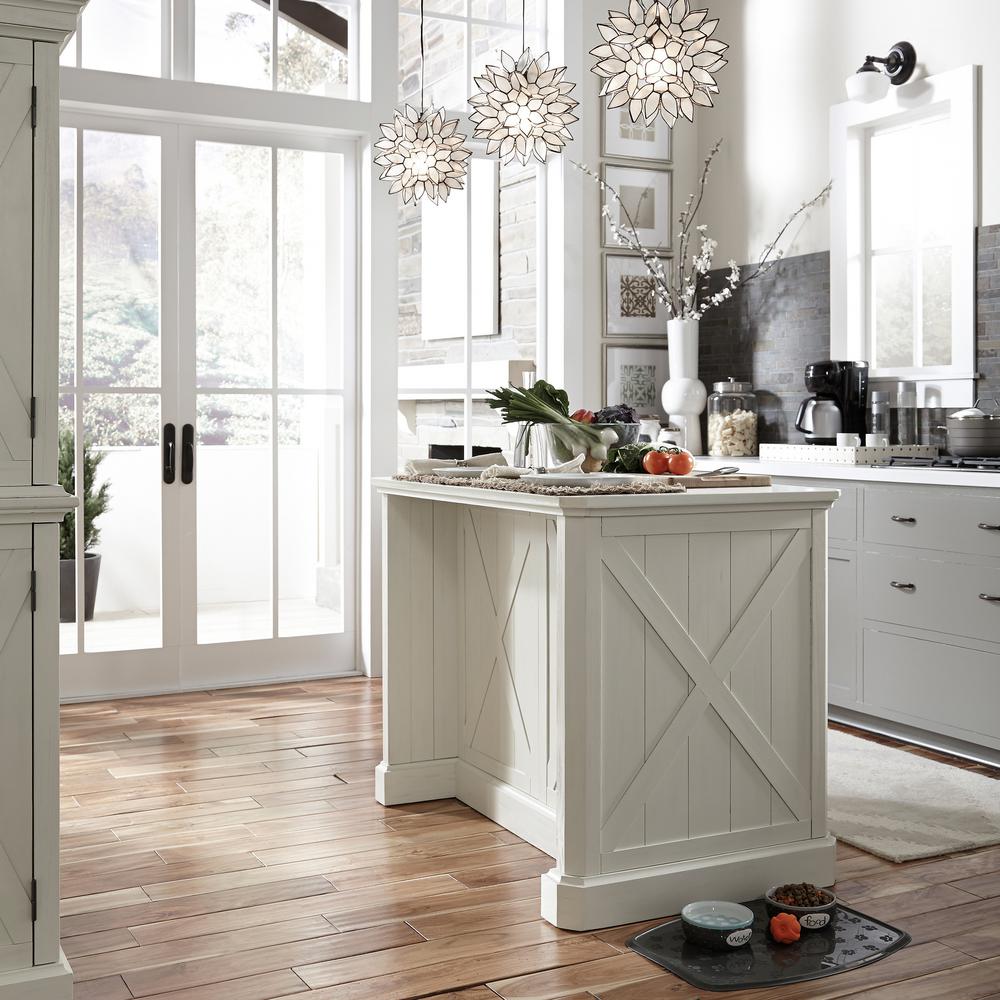 white kitchen island