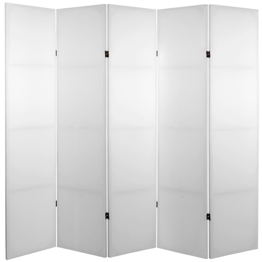 6 ft white 5 panel blank canvas room divider cv 6blank 5p the