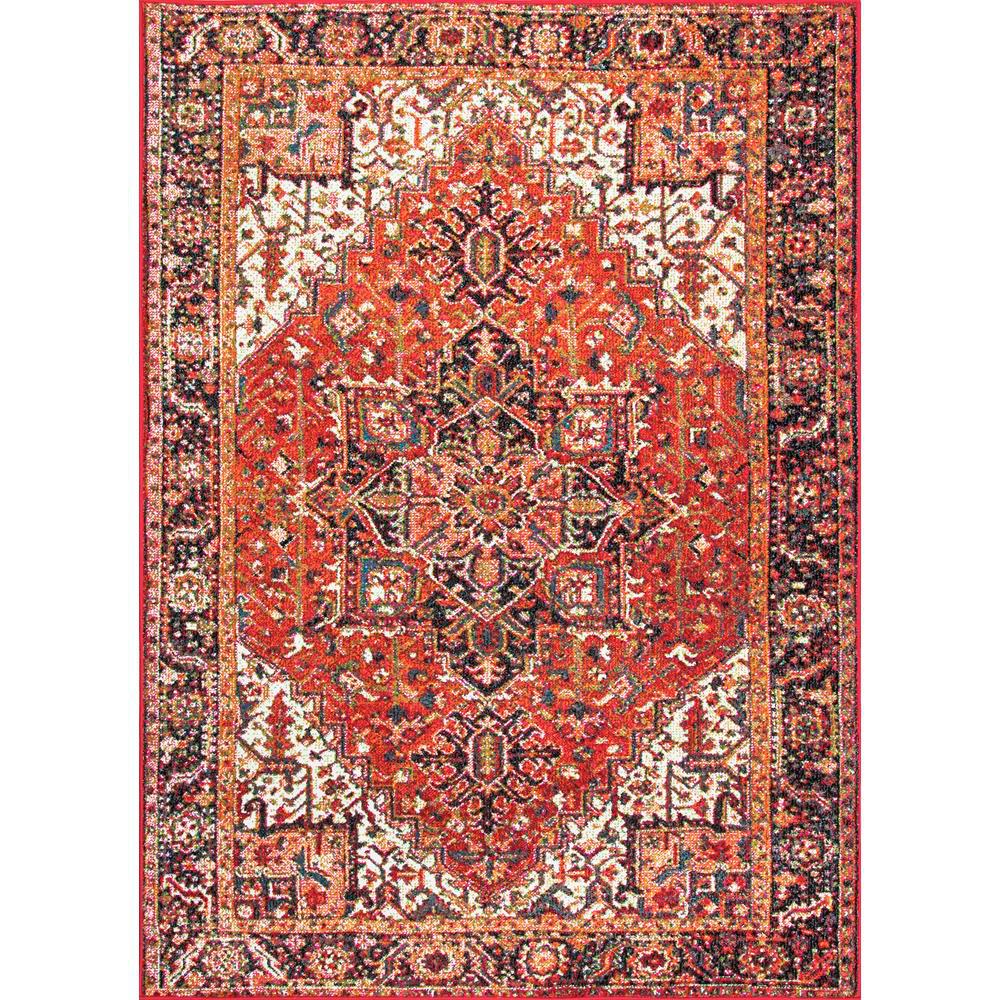 Nuloom Patrice Persian Orange 5 Ft X 8 Ft Indoor Outdoor Area
