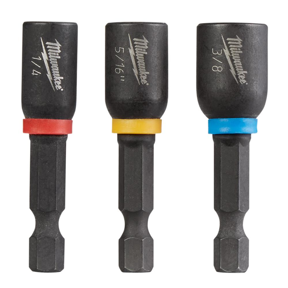 Milwaukee Shockwave 3/8" X 6" Magnetic Nut Driver - Impact Duty Nut Setter 49-66-4585