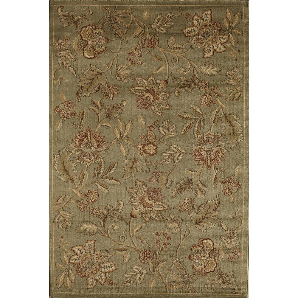 Rugs America Clary Posey Olive Green 7 Ft 10 In X Rectangular Area Rug