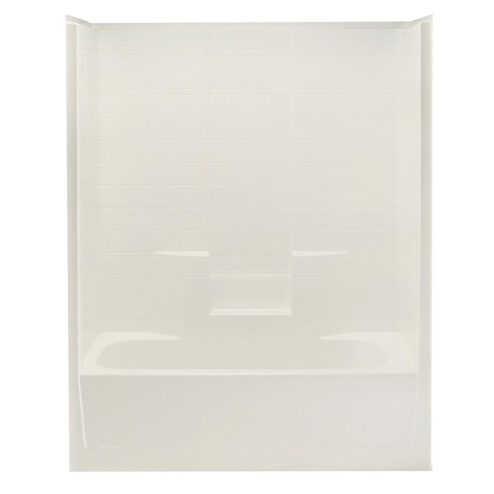 Aquatic Everyday 60 in. x 32 in. x 76 in. 1Piece Bath and Shower Kit