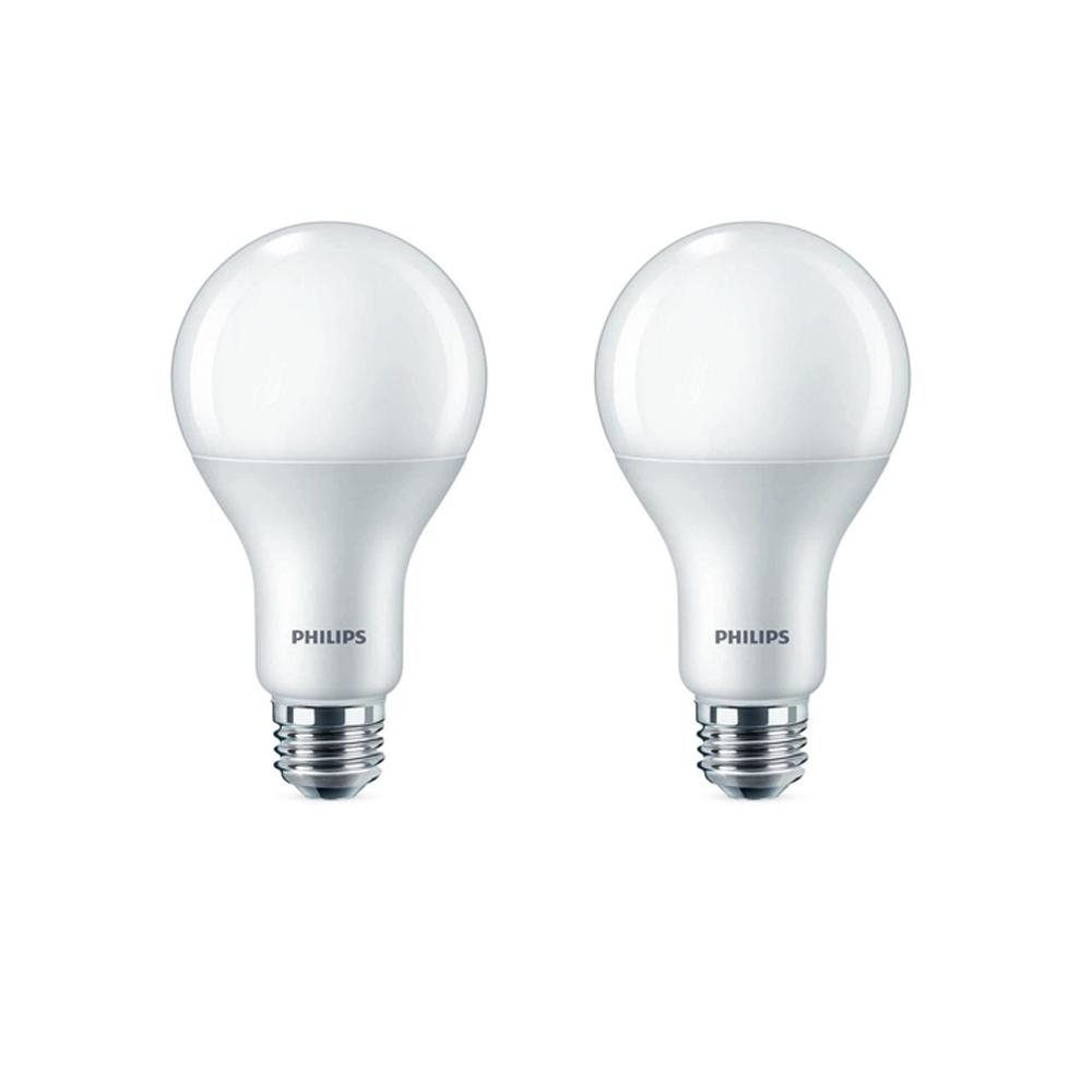Enclosed Fixture Rated Led Bulbs Light The Home Depot 100 Watt Equivalent A21 Led Light Bulb Daylight 2 Pack