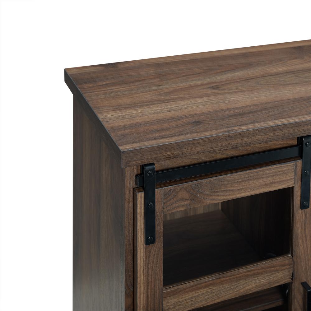 Walker Edison Furniture Company 32 In Dark Walnut Sliding Glass