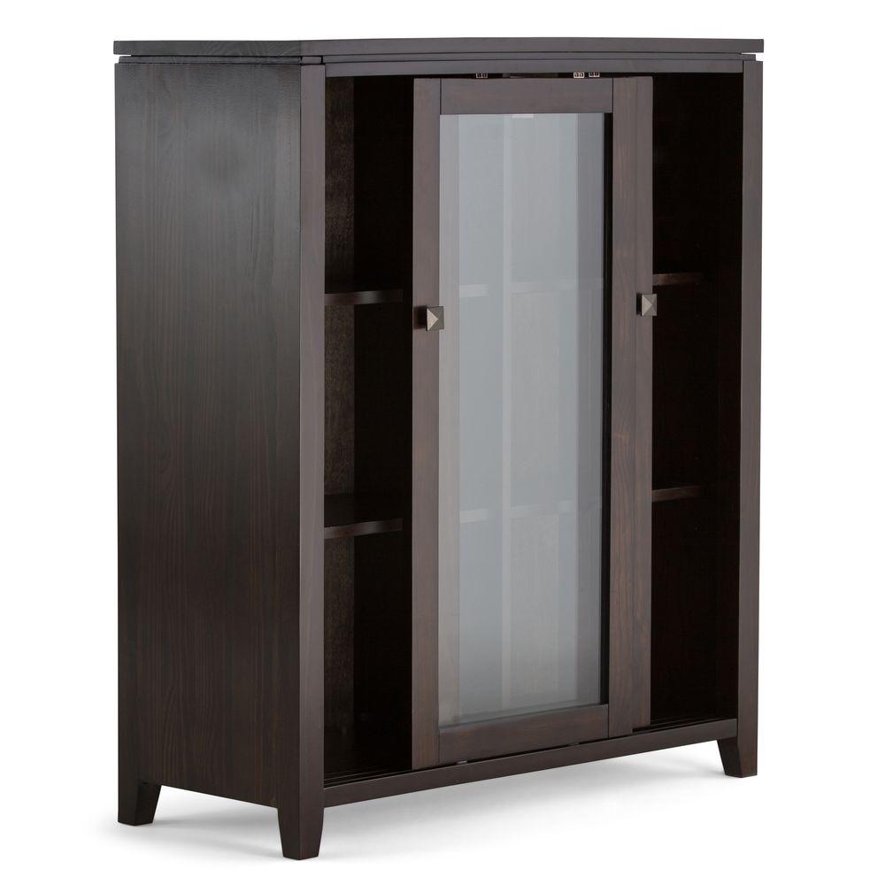 Simpli Home Cosmopolitan Solid Wood 36 In Wide Contemporary