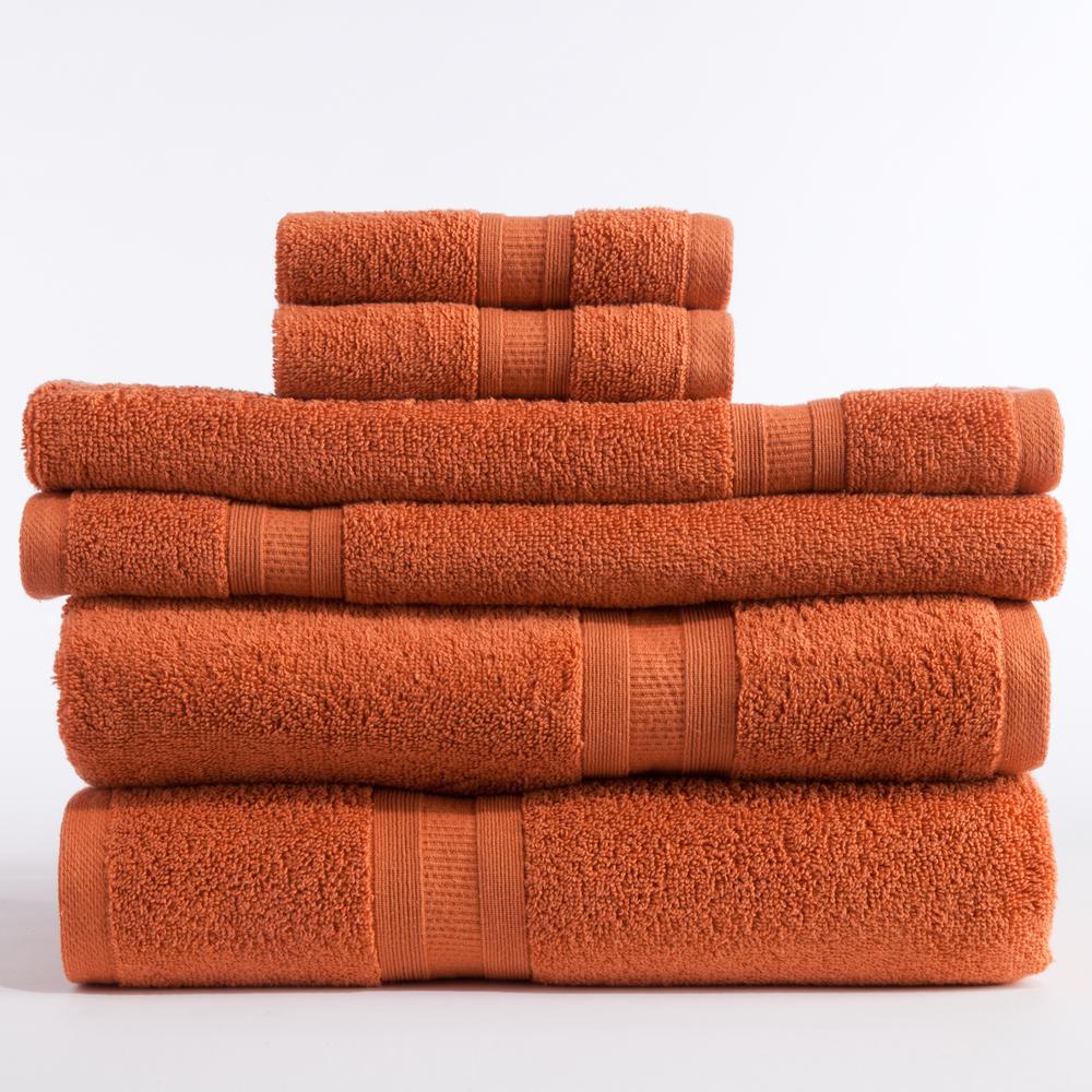 Aertex 6 Piece Micro Cotton Towel Set In Paprika 16250ste85 The Aertex 6 Piece Micro Cotton Towel Set In Paprika 16250ste85 The Home Depot