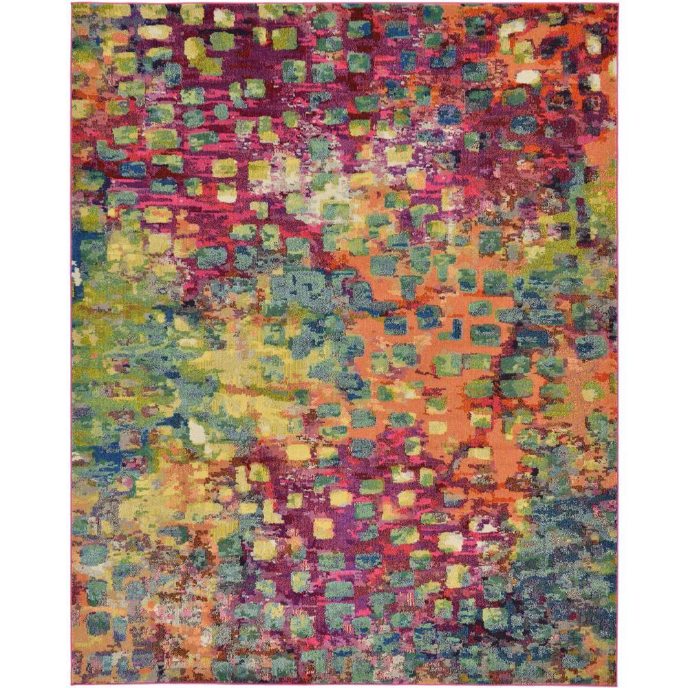 Unique Loom Abstract Multicolor Barcelona 8 ft. x 10 ft. Area Rug