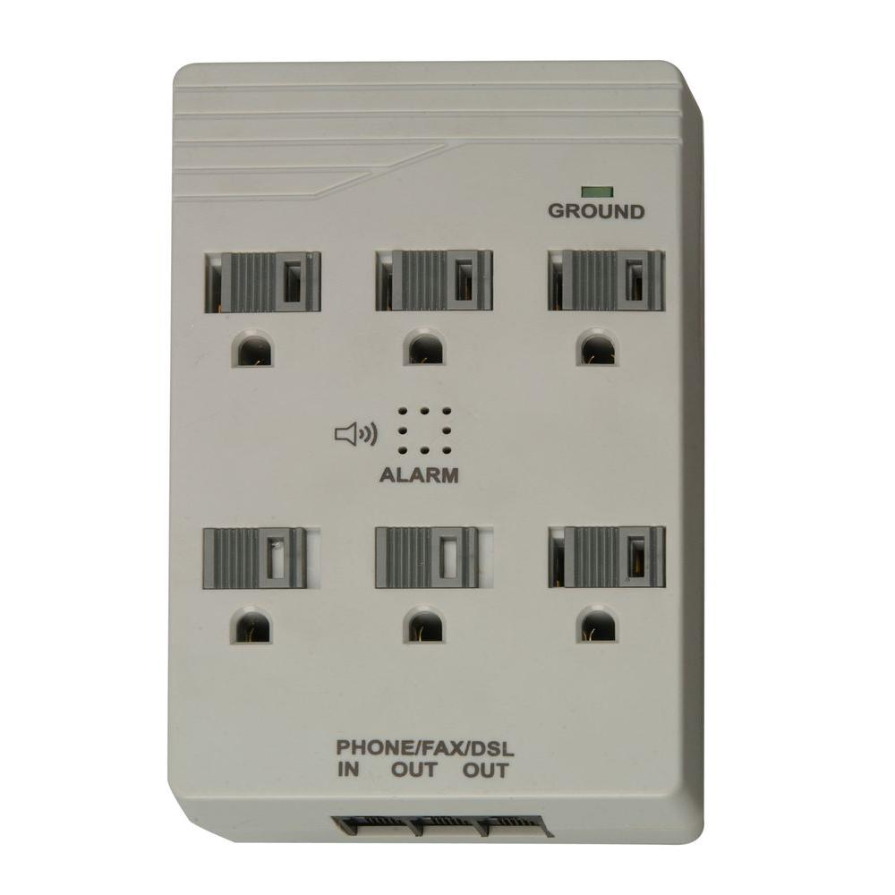 UPC 078693411533 product image for Woods Home Office 6-Outlet 1000-Joule Surge Protector with Alarm and Sliding Saf | upcitemdb.com