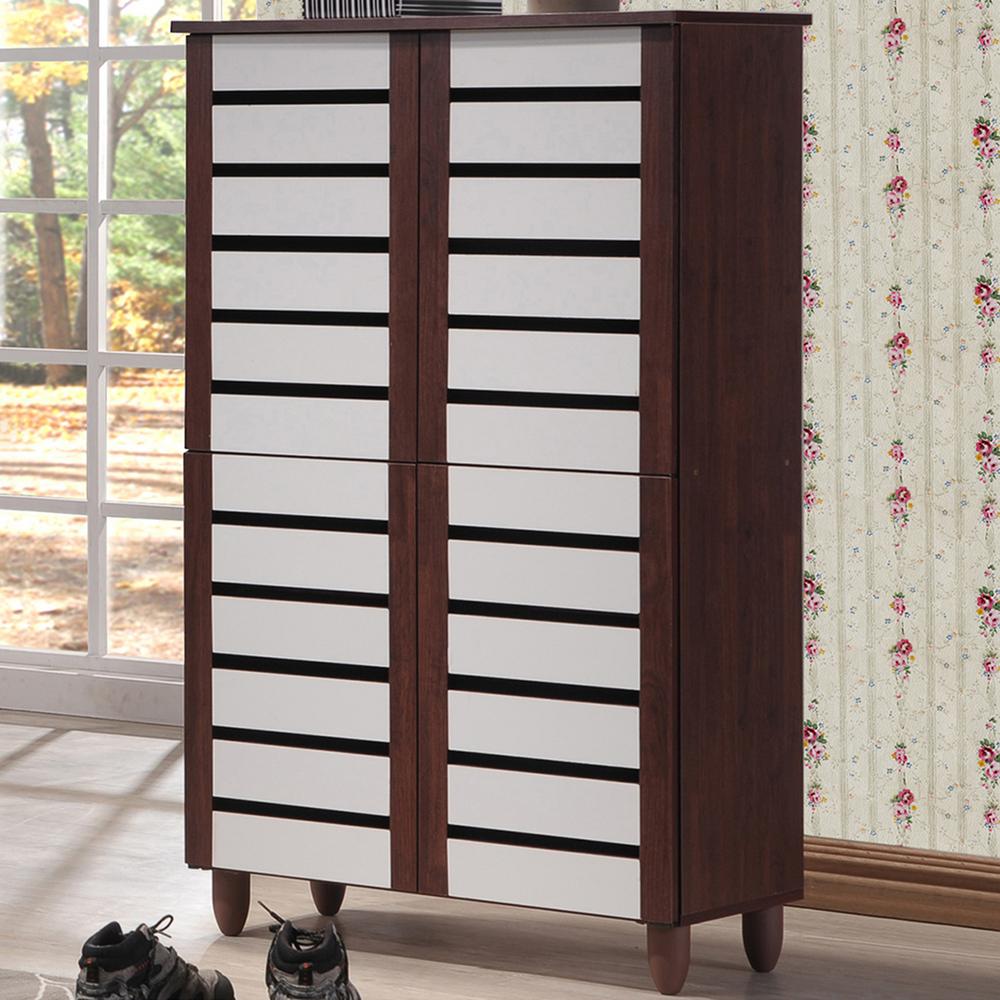 Prepac Elite Tall White Storage Cabinet Wscc 0604 1 The Home Depot Gisela White And Medium Brown Wood Wide Tall Storage Cabinet