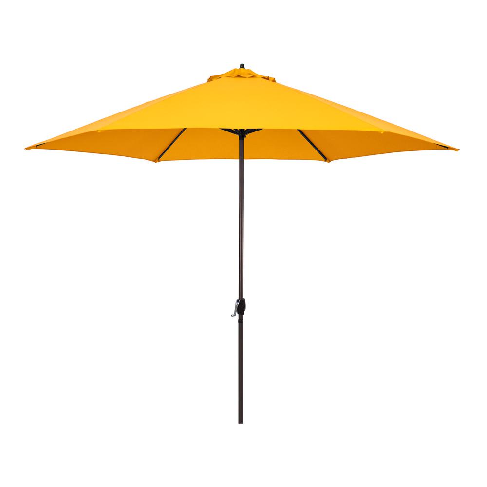 Yellow 11 Ft Patio Umbrellas Patio Furniture The Home Depot