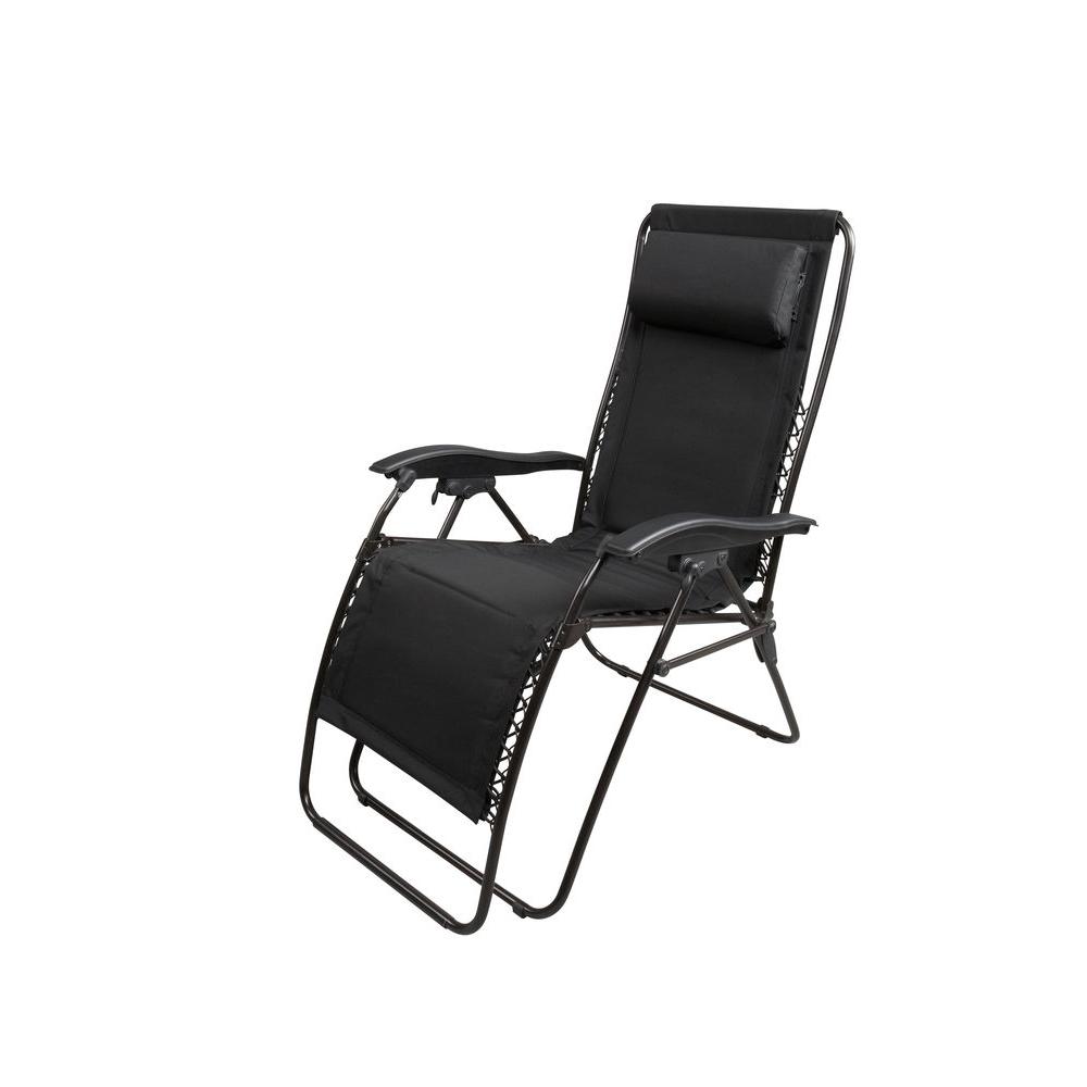 Zero Gravity Black Padded Patio Chaise Lounger Fc630 68014p The Internet 205407955 Zero Gravity Black Padded Patio Chaise Lounger