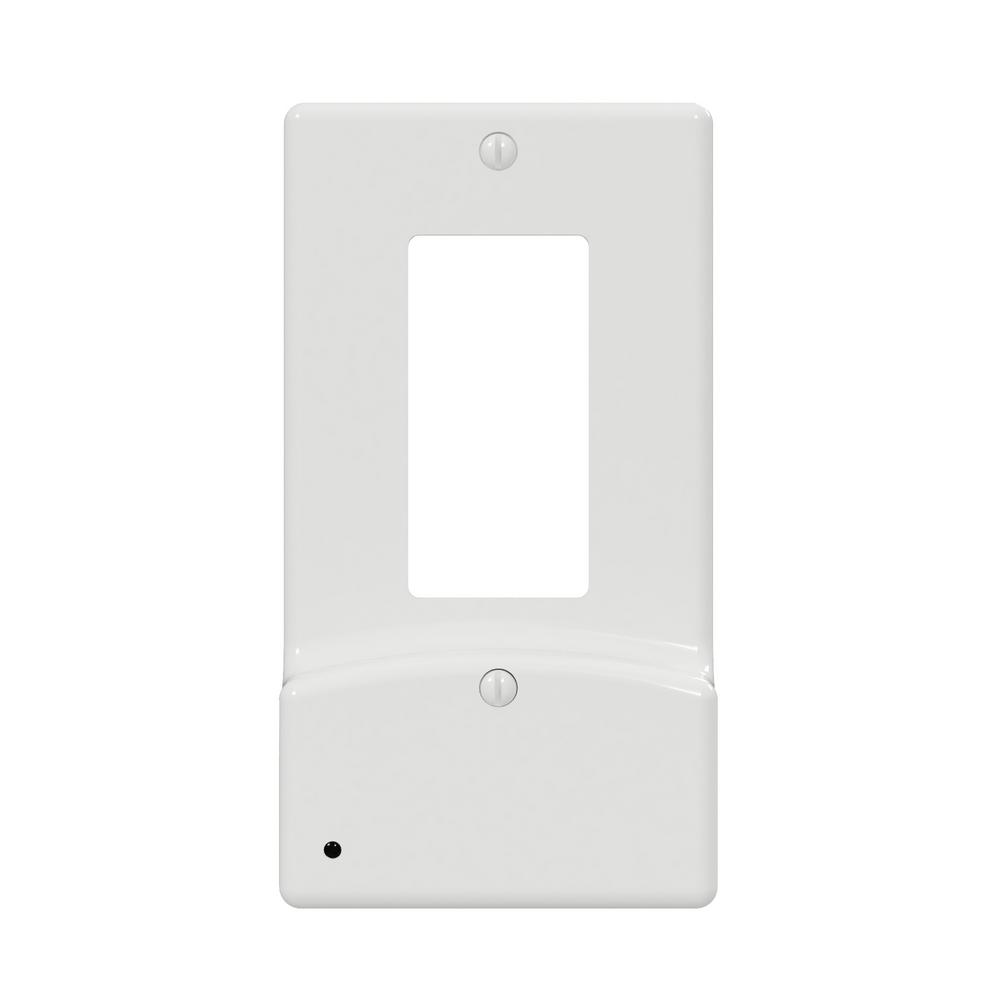 GLOCOVER GloCover 1Gang Decor Plastic Wall Plate with Builtin