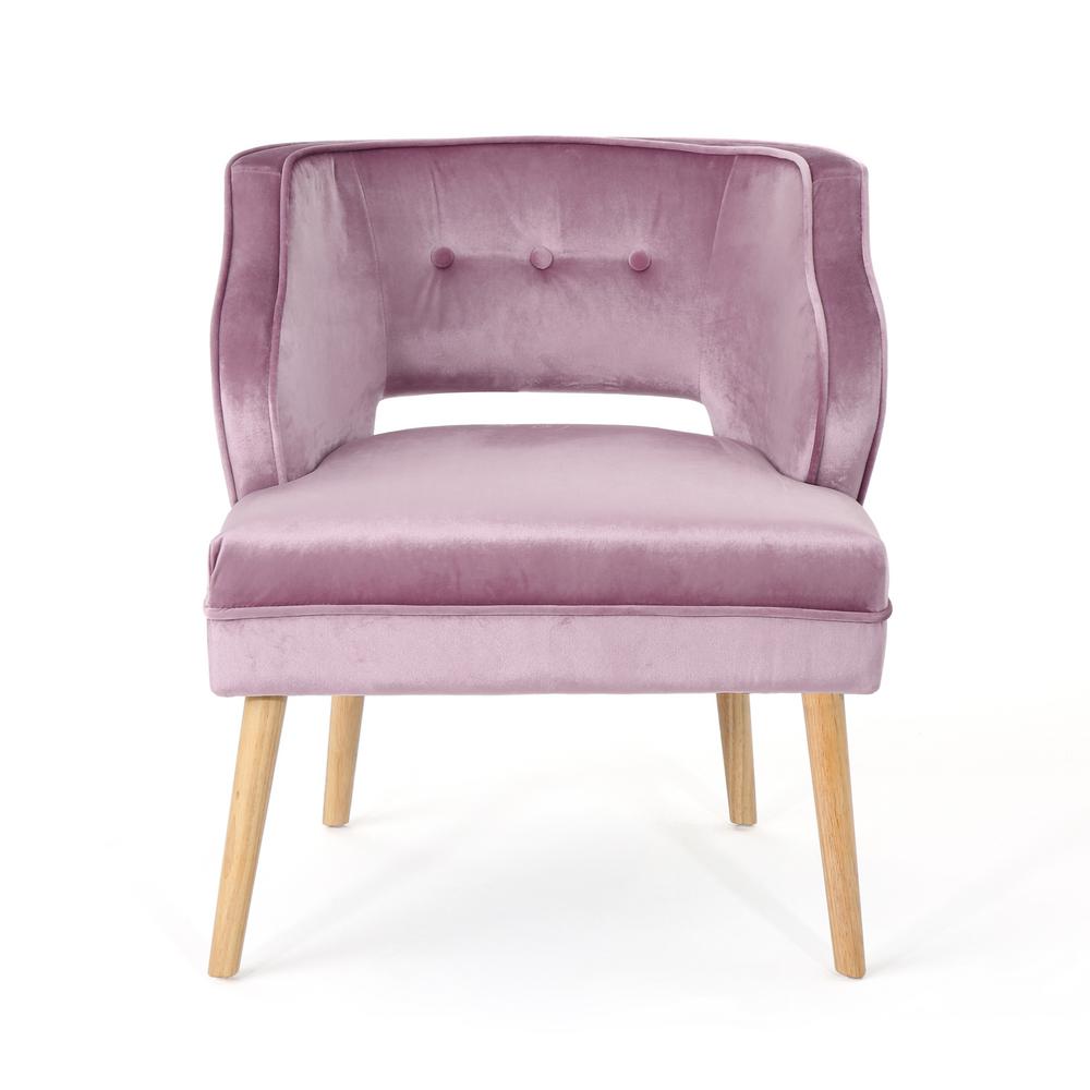 unbranded mariposa light lavender and natural velvet accent chair41249   the home depot