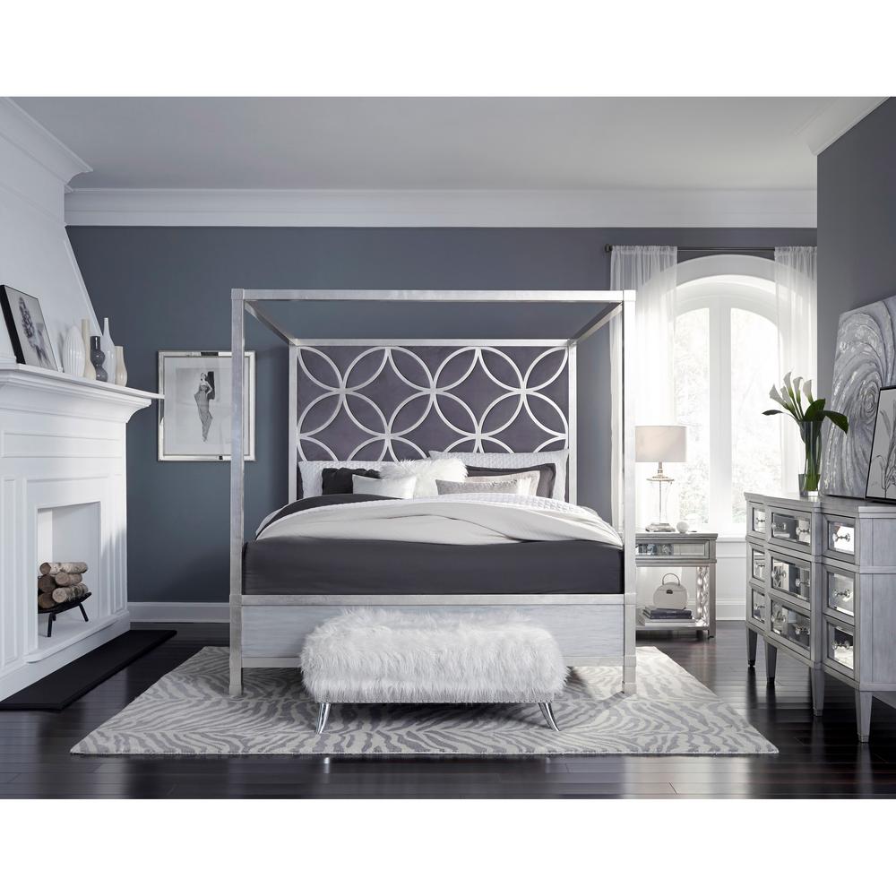 Homefare Velvet Quatrefoil Queen Canopy Bed D199 Br K3 The Home Depot Homefare Velvet Quatrefoil Queen Canopy, The Curated Nomad Quatrefoil Queen Canopy Bed
