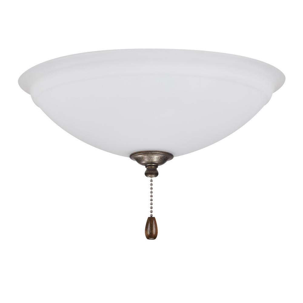 Emerson 1Light Vintage Steel Ceiling Fan Bowl LED Light FixtureLK94VS