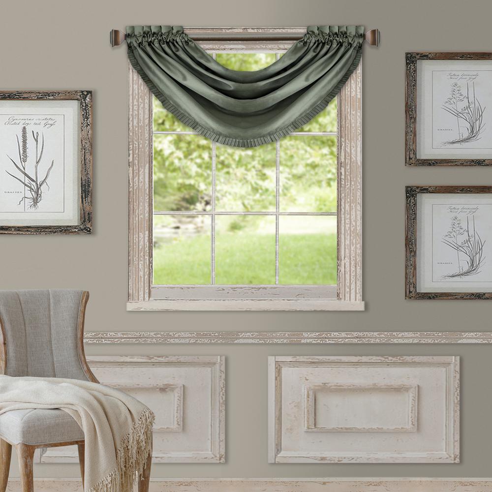 Elrene Versailles Faux Silk Blackout Window Valance 67877thy The