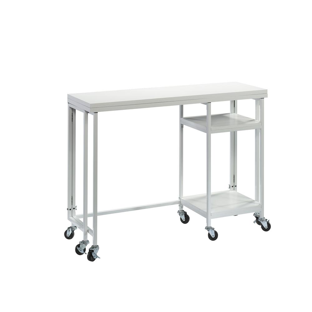 Homevisions White Fold Out Work Table 425035 The Home Depot