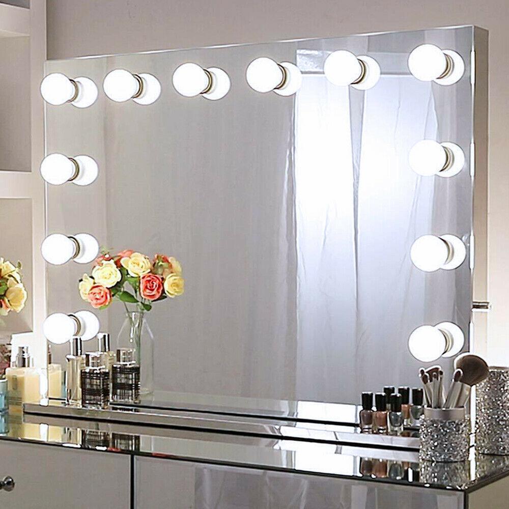 Boyel Living 32 In X 265 In Frameless Hollywood Makeup Vanity Mirror With Light Stage Large Beauty Mirror Xdmirror8065fl The Home Depot