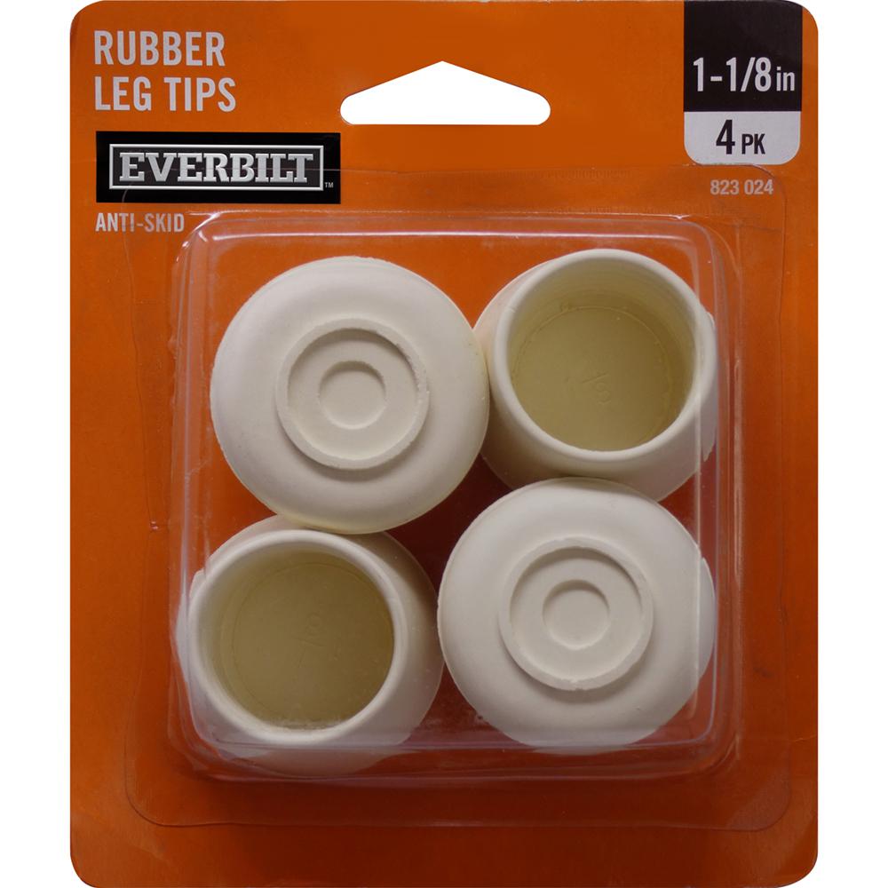 Everbilt 1 1 4 In Off White Rubber Leg Tips 2 Per Pack 49223 The Home Depot