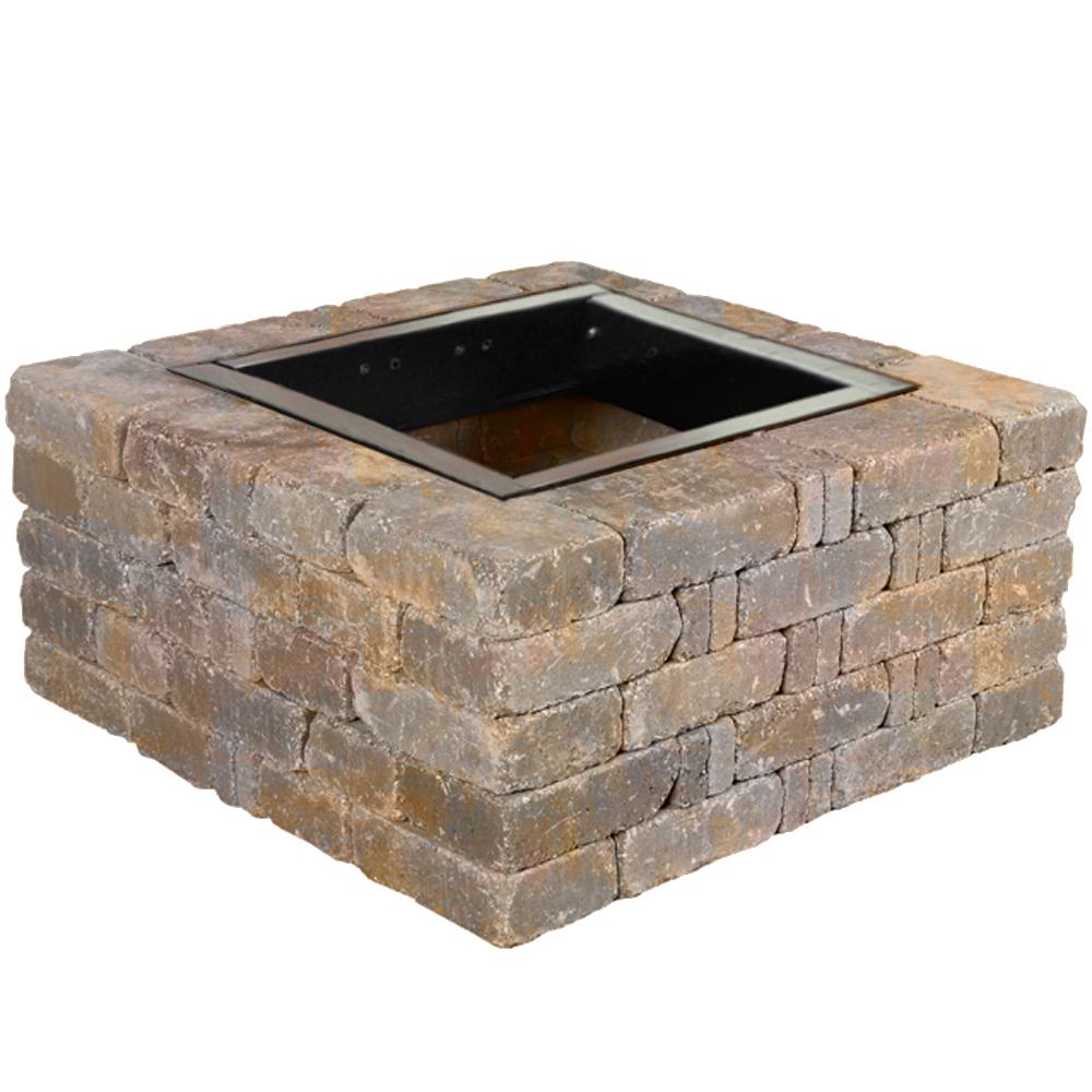 Pavestone Rumblestone 38 5 In X 17 5 In Square Concrete Fire Pit