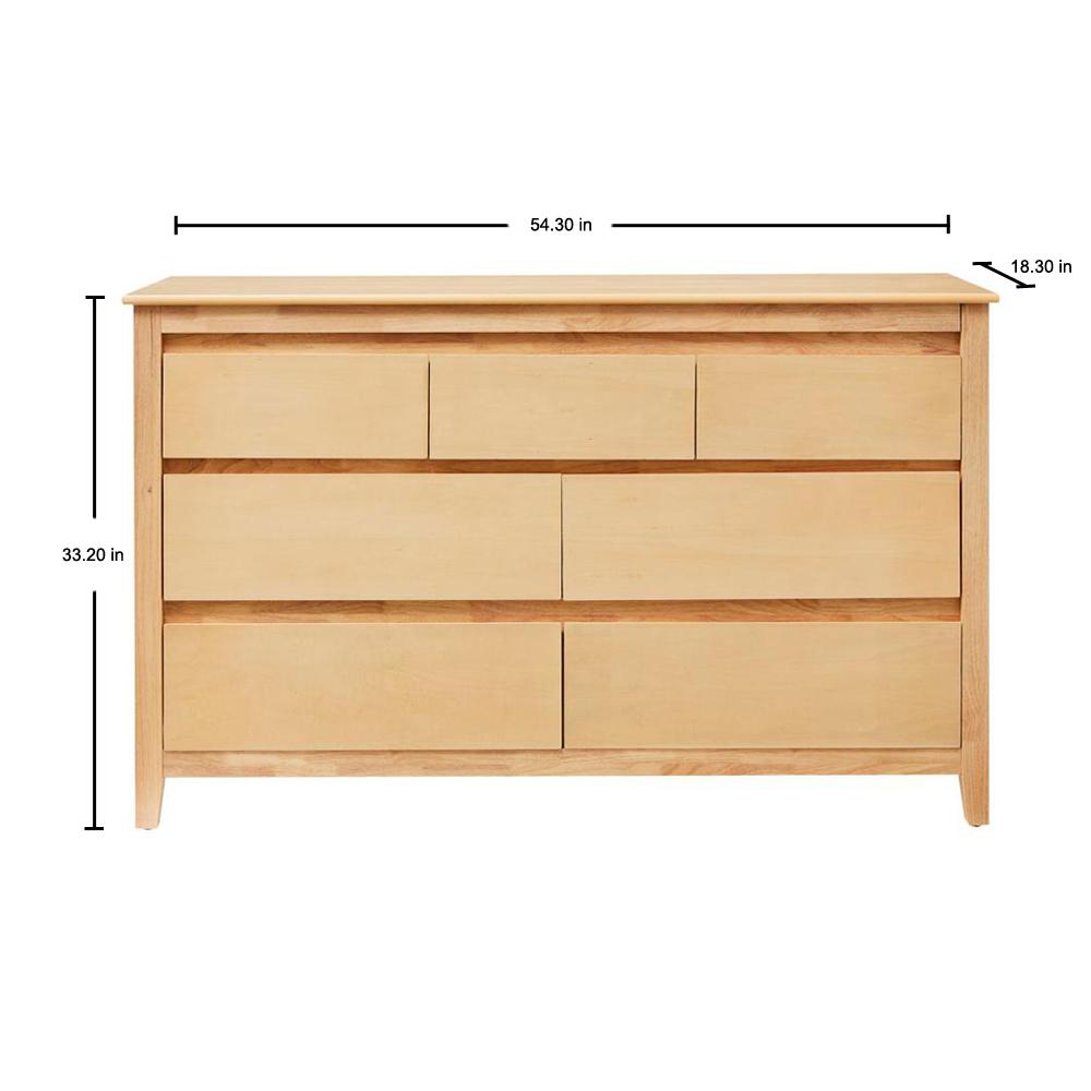 Stylewell Alanis Natural Finish Wood 7 Drawer Dresser 54 3 In W