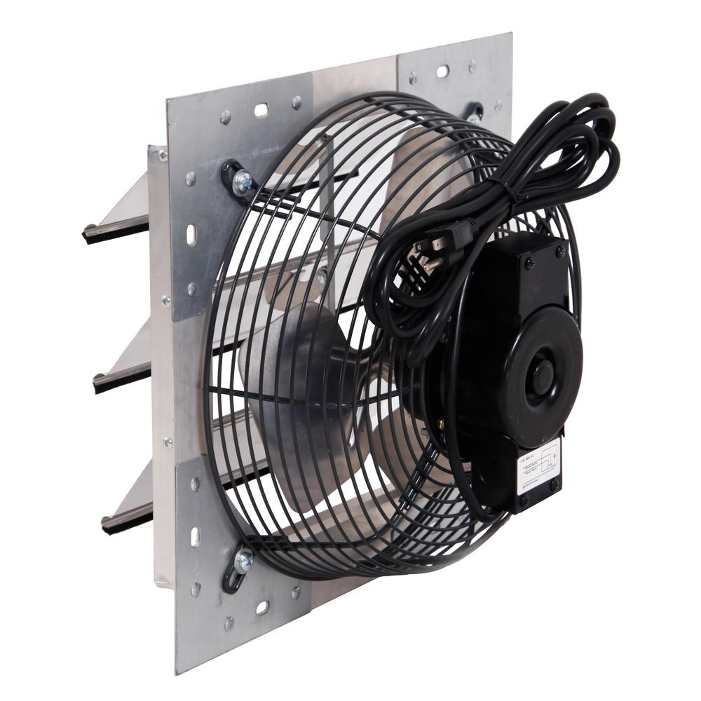 12 inch 900 CFM Power Shutter Mounted 3-Speed Exhaust Fan Attic Basement Adjust 818015025013 | eBay
