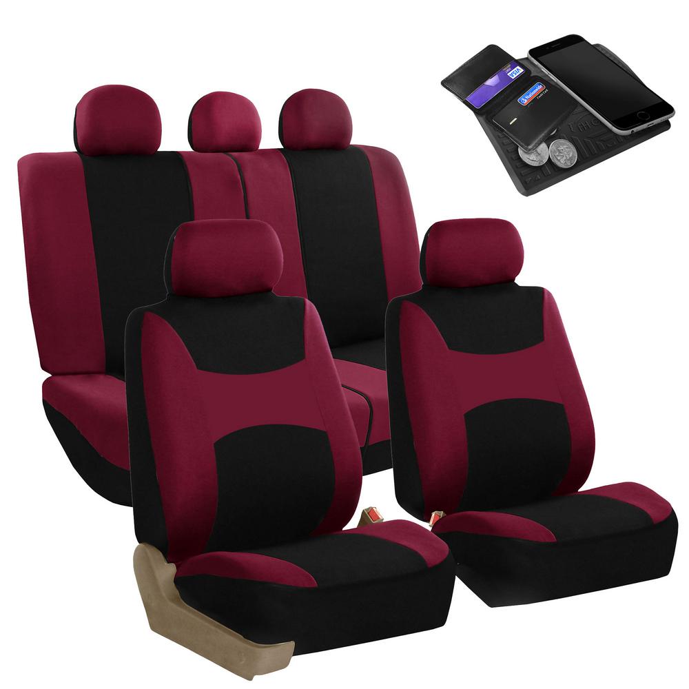 maroon seat covers