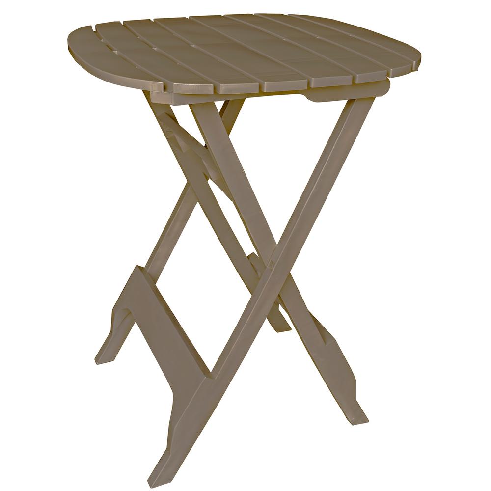 Adams Manufacturing 40 In Quik Fold Portobello Resin Plastic Quik Fold Portobello Resin Plastic Outdoor Bistro Table