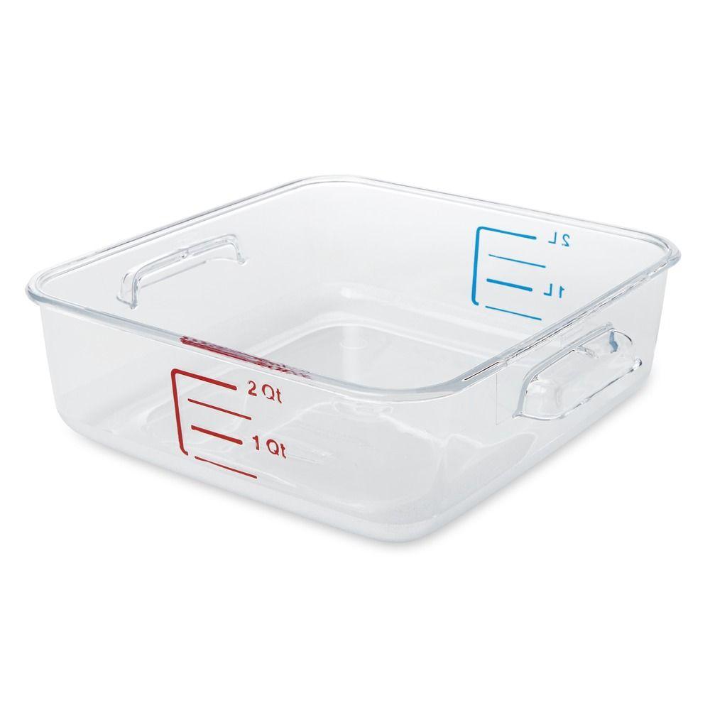 Rubbermaid Commercial Products 2 Qt. Clear Space Saving Square