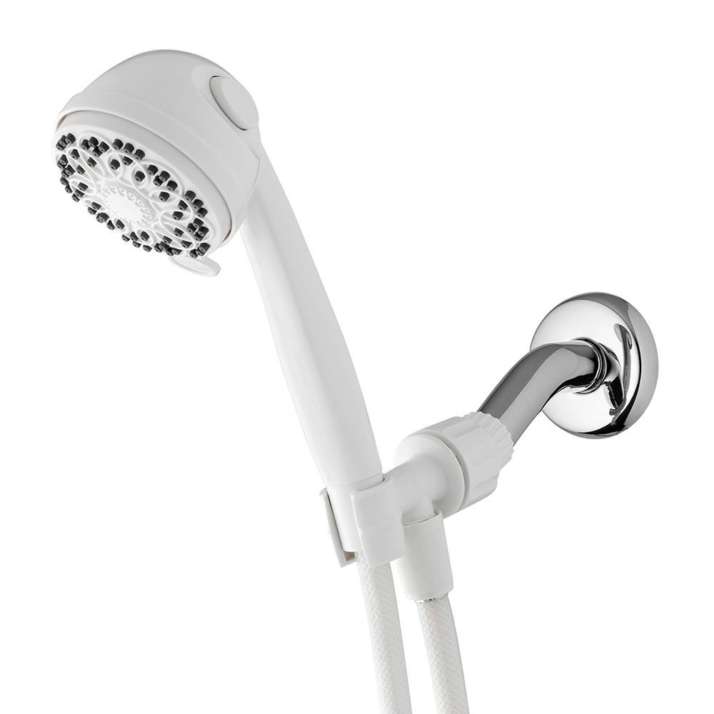 Waterpik 5Spray 3.5 in. Single Wall Mount Handheld Shower Head in WhiteFPC551E The Home Depot