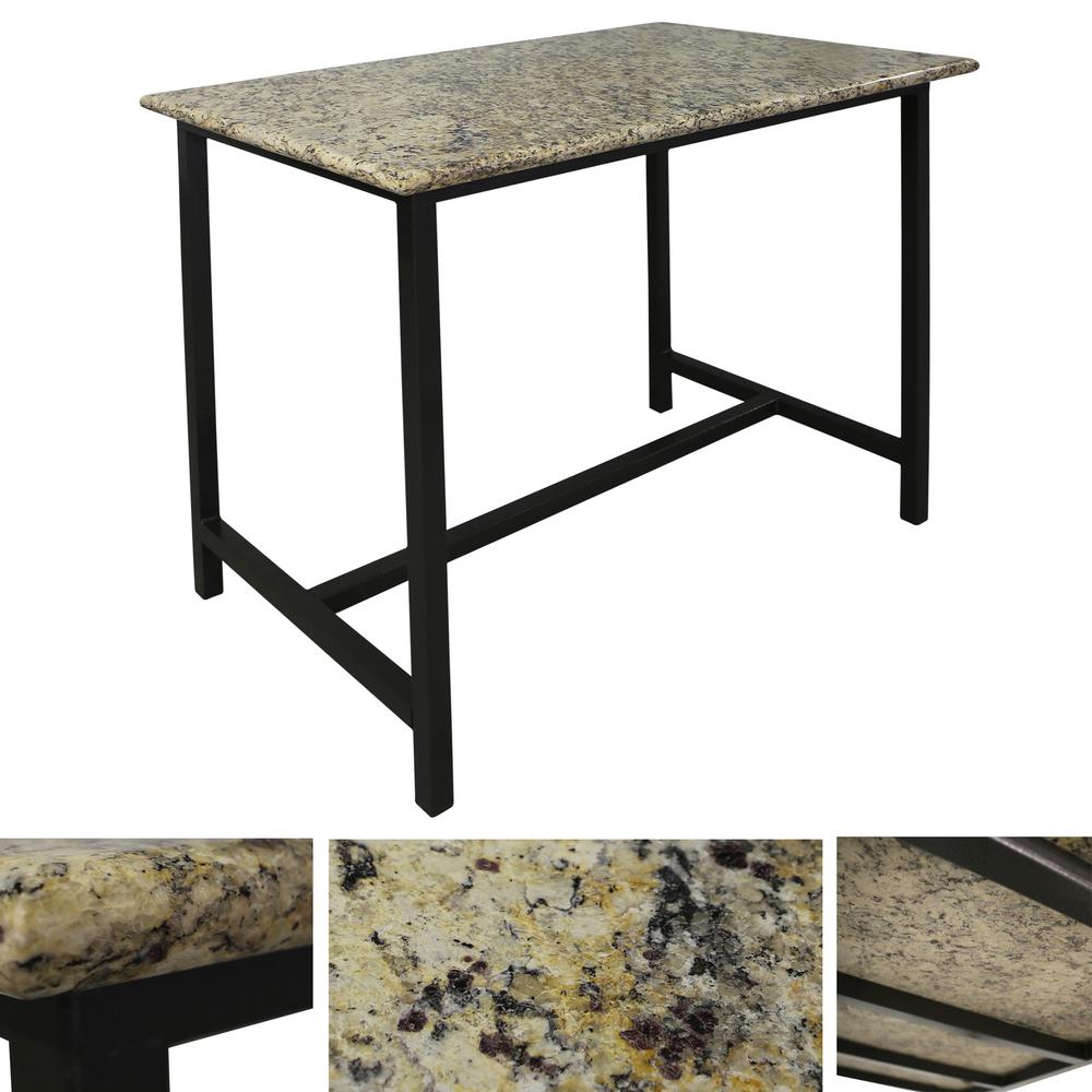 Cal Flame Paradise Luxury Rectangle Granite Patio Bistro Table Bar