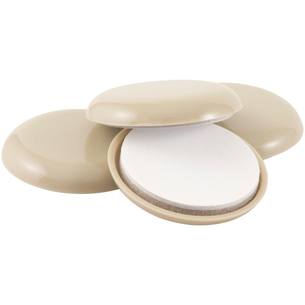 Everbilt 1 11 16 In Round Adhesive Slider 4 Pack 4602344eb The Round Adhesive Slider 4 Pack