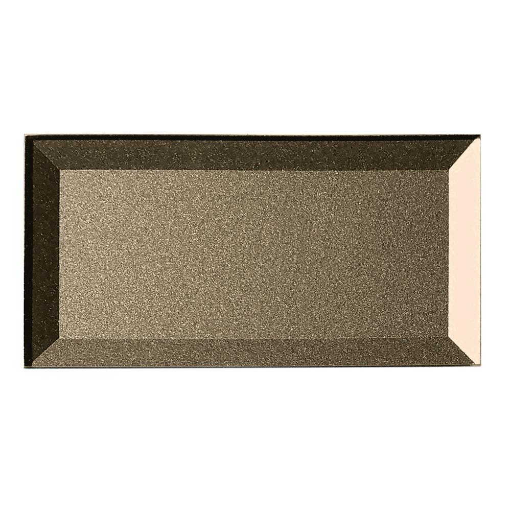 ABOLOS Subway 3 in. x 6 in. Metallic Bronze Beveled Glossy ...