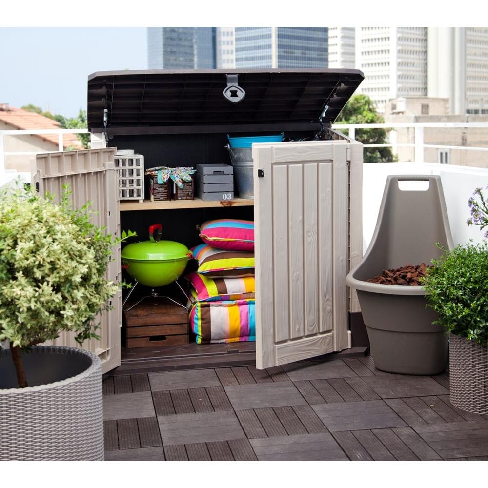 All-Weather Plastic Outdoor Keter Store-It-Out Midi 30-Cu Ft Resin Storage Shed
