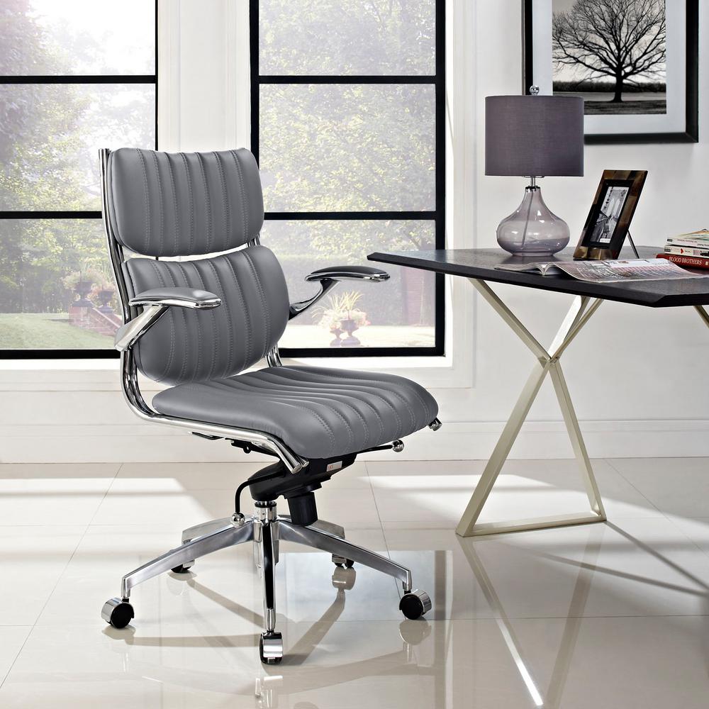 Modway Jive Armless Mid Back Office Chair in GrayEEI1525GRY The