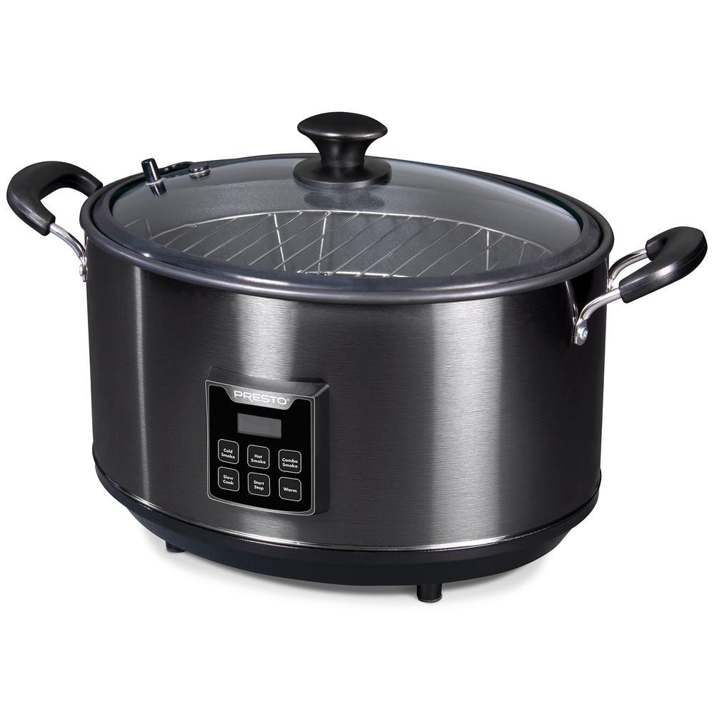 Smoker/Slow Cooker, Black Stainless