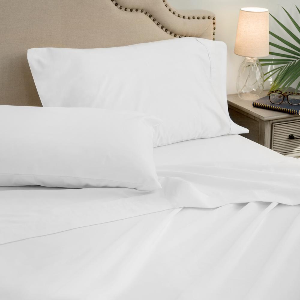 4 Piece White Solid 1000 Thread Count Cotton Blend Full Sheet Set Ehda Ss 01 The Home Depot 1000 Thread Count Cotton Blend, 1000 Thread Count Cotton Queen Bed Sheets
