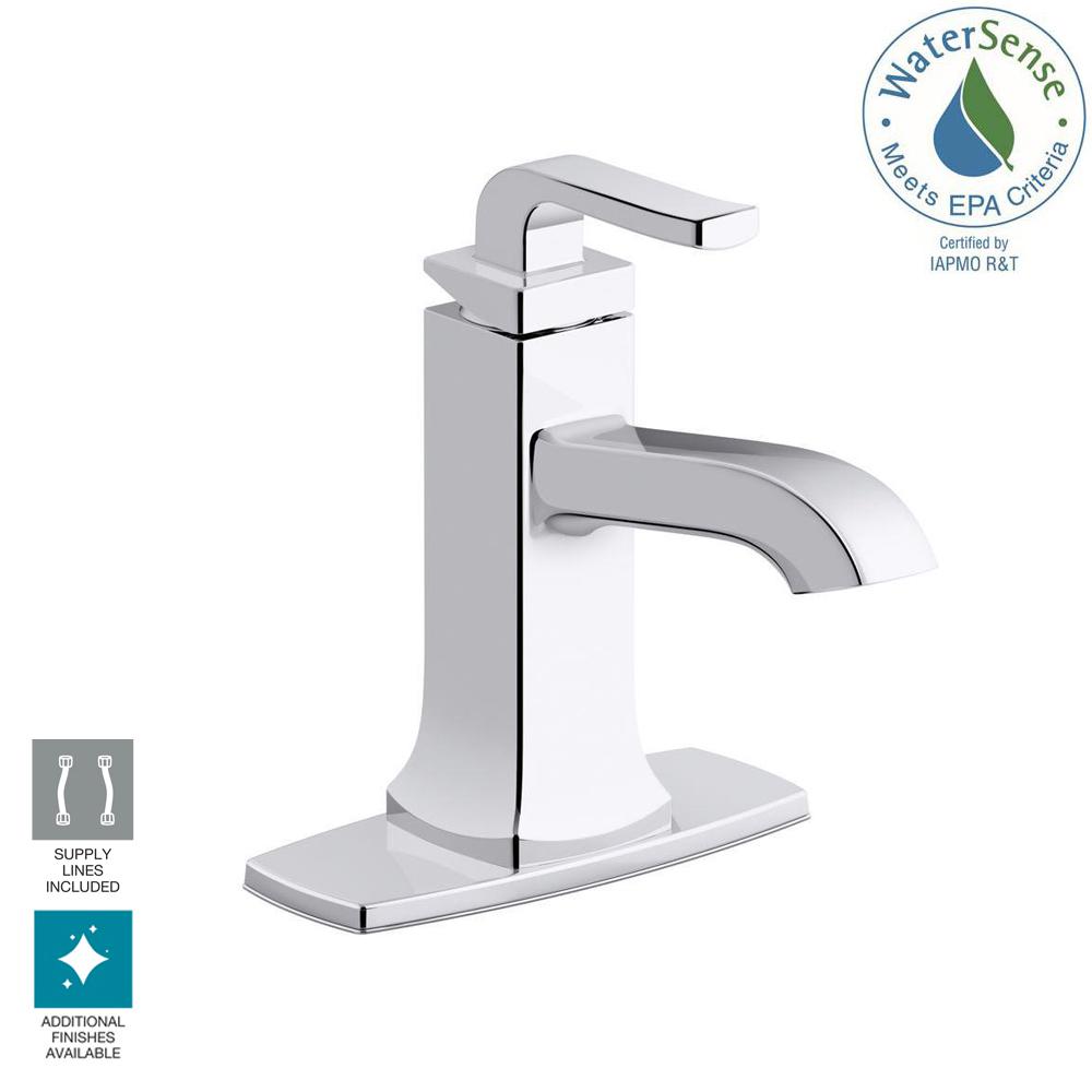 Kohler Rubicon Single Hole Handle Bathroom Faucet In Single Handle Bathroom Faucet