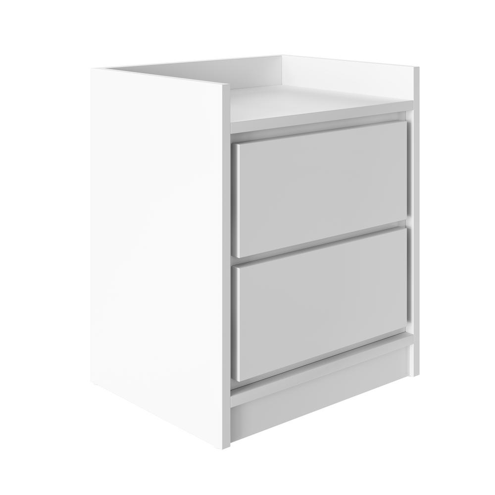 Rest Rite Essential White With Swing Door Low Profile Nightstand