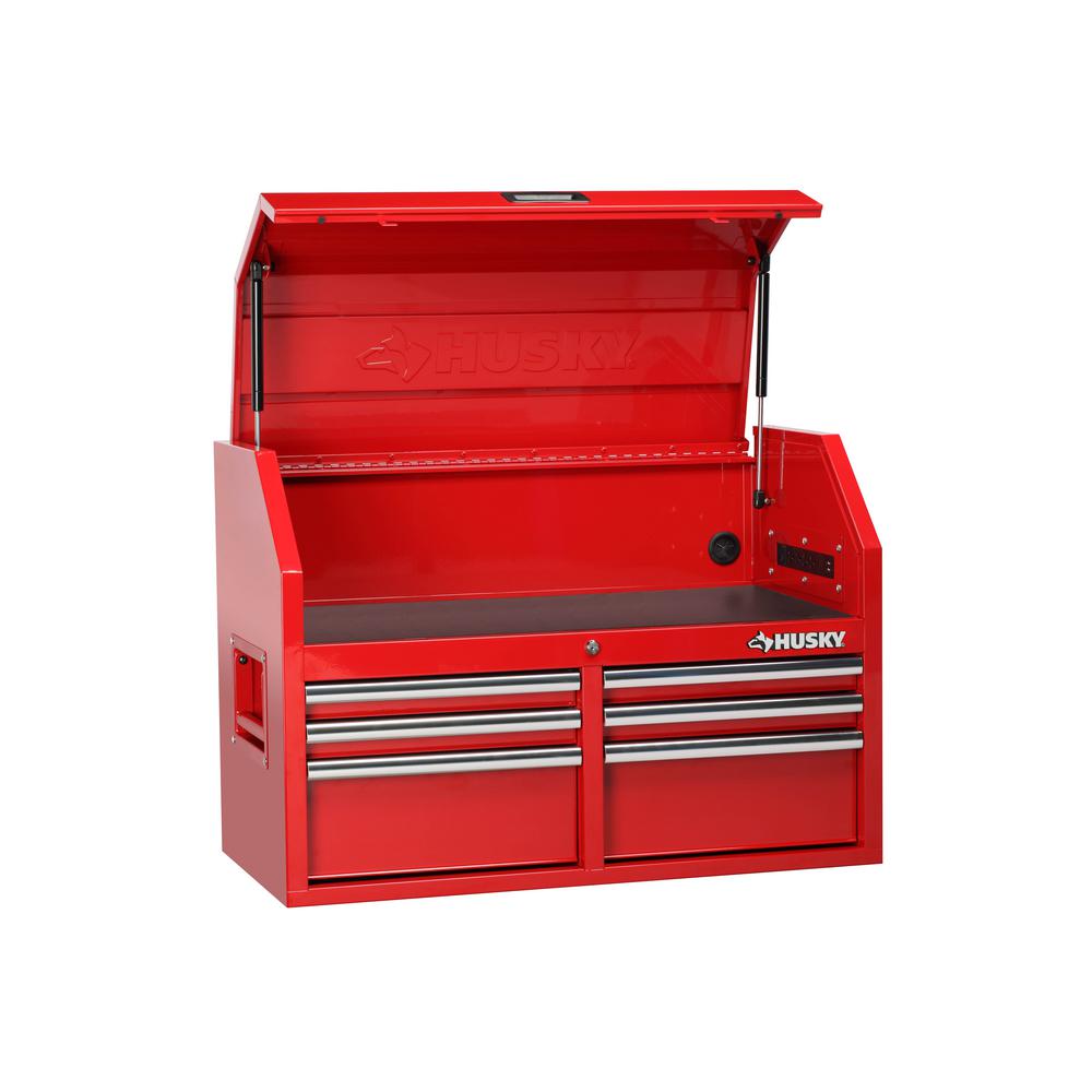 Husky 36 in. 6Drawer Tool Chest, Blue Body and Black DrawerH6CH36LEB
