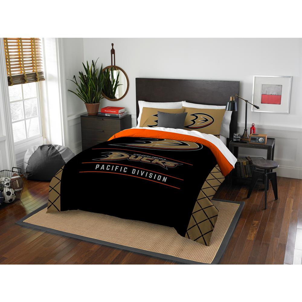 Nhl Ducks Draft 3 Piece Multicolored Full Comforter Set