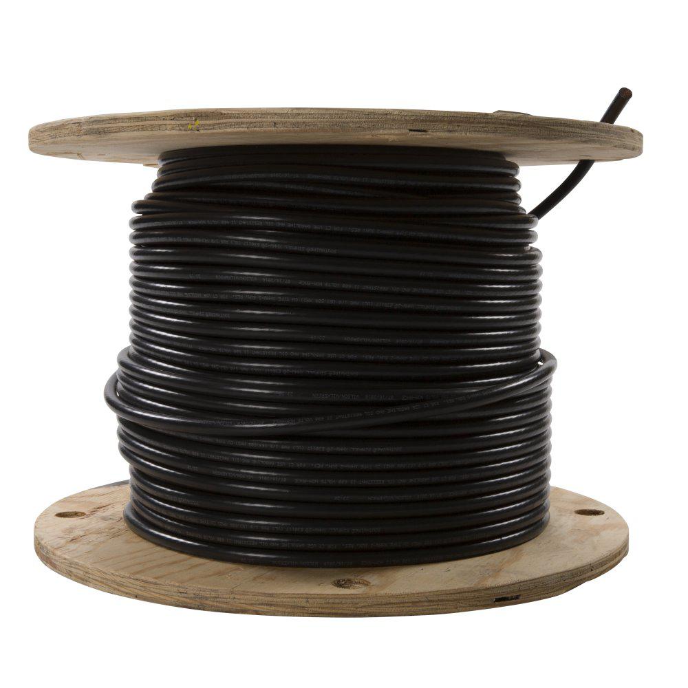 Southwire Building Wire 500 ft 2-Gauge Stranded Heat Resistant Jacketed Black