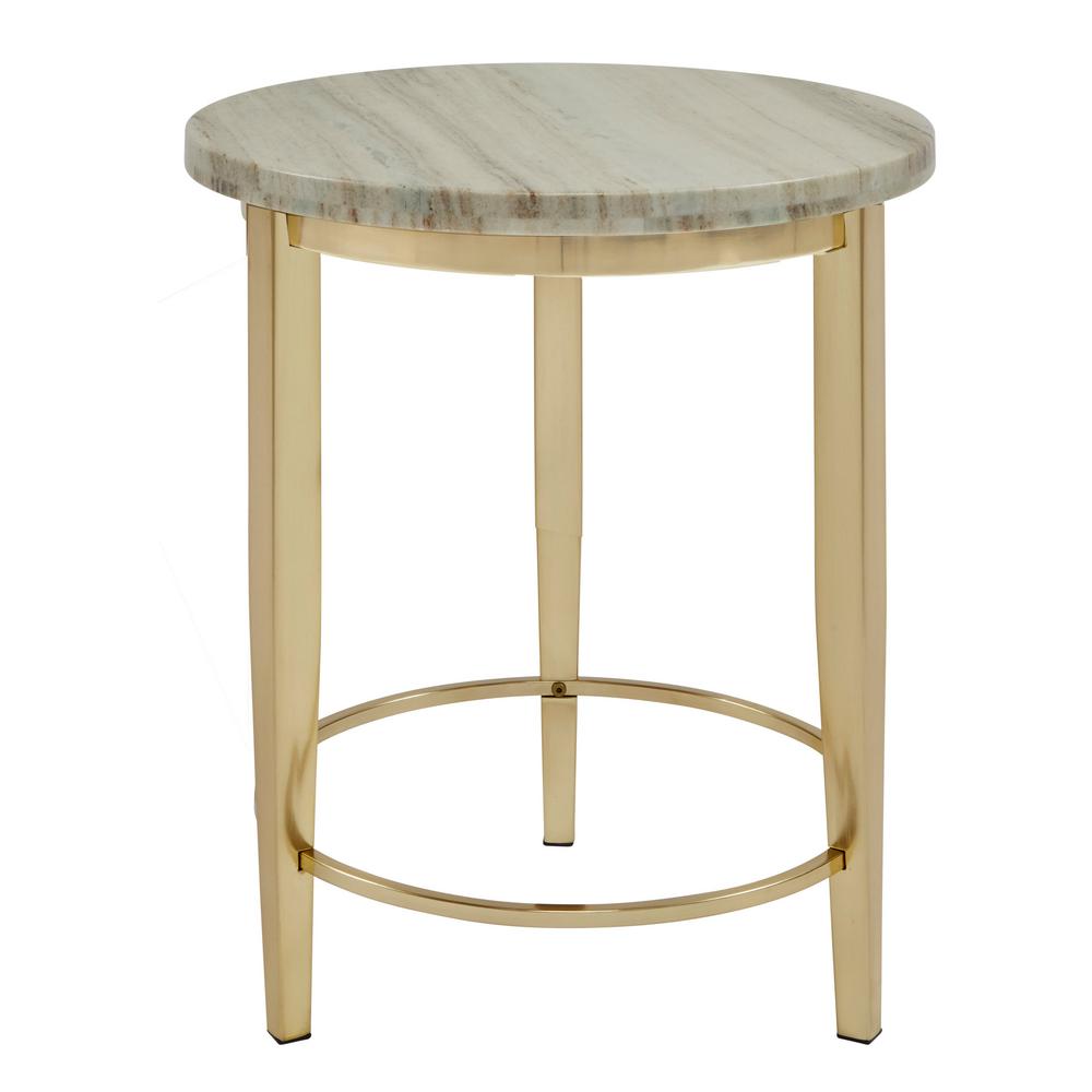 Homefare Marble Top Side Table Ds D198 210 The Home Depot Marble Top Side Table